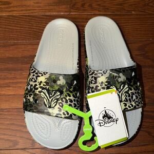 Disney crocs animal print slide size 9 NWT